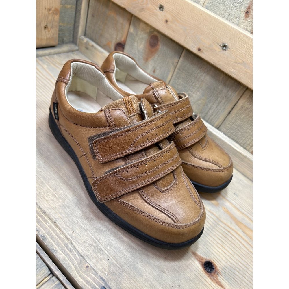 Cosy Feet Tan Leather Comfort Shoes Hook & Loop UK6 US8 Womens EU39 - Picture 2 of 7